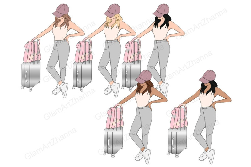 travel-girls-clipart