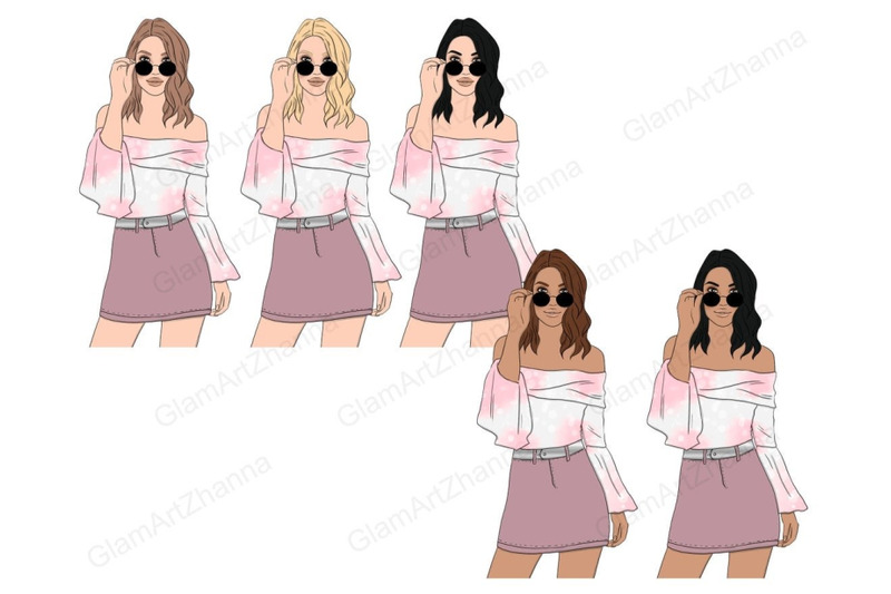 travel-girls-clipart