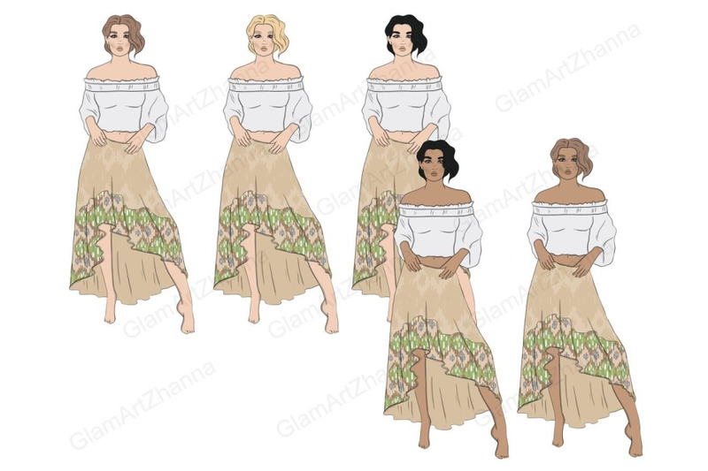 tropical-girls-clipart