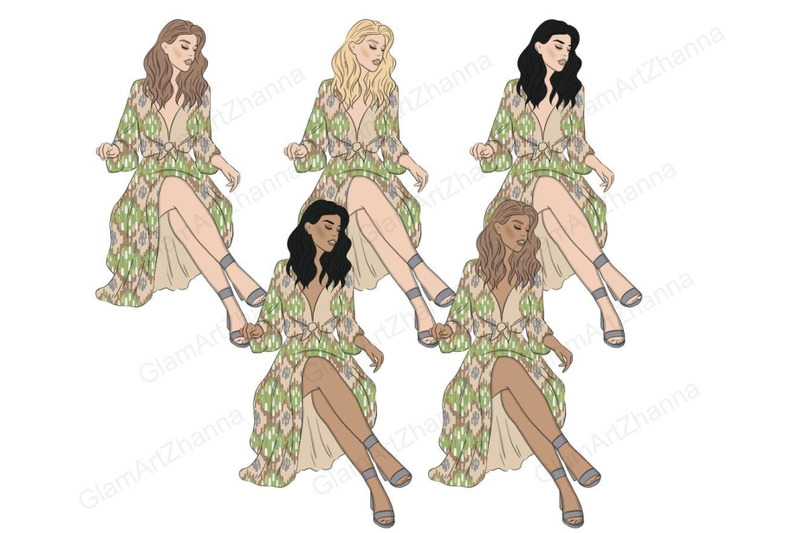 tropical-girls-clipart