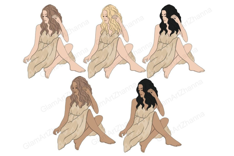 tropical-girls-clipart