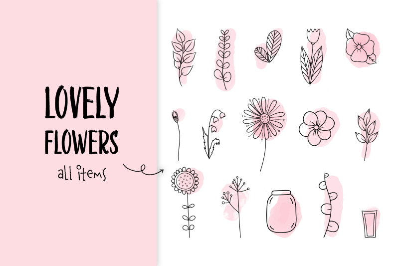 lovely-flowers-vector-line-art-set-ai-format