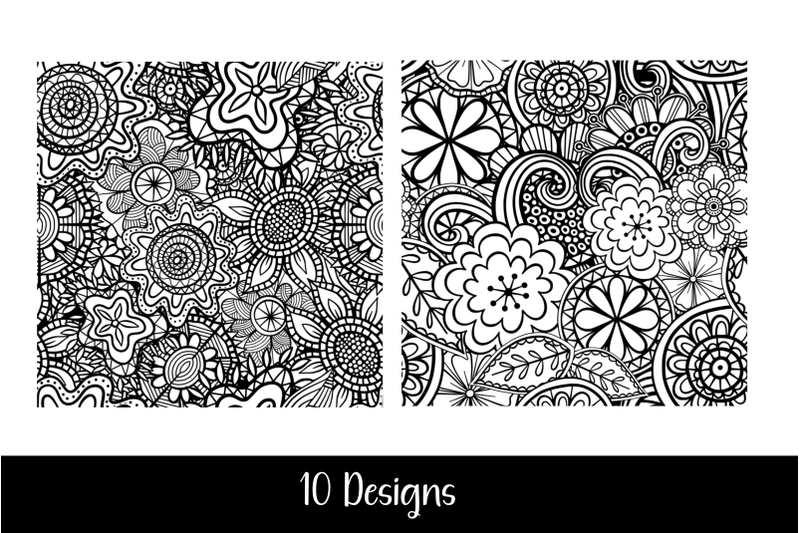 folk-art-florals-seamless-vector-flower-patterns