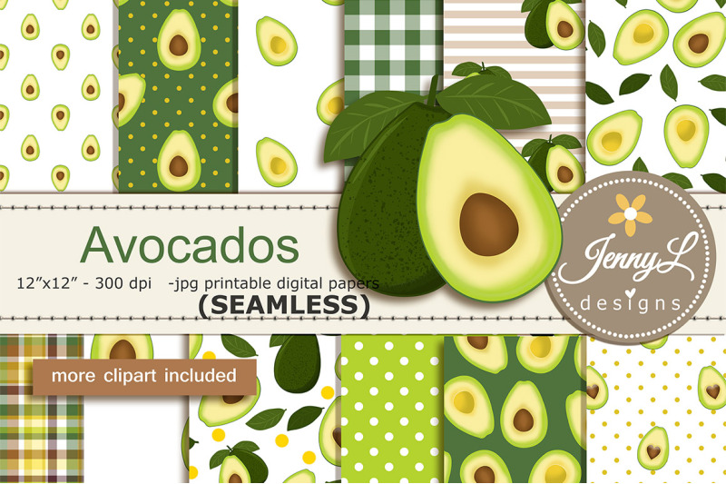 avocado-digital-papers-and-clipart