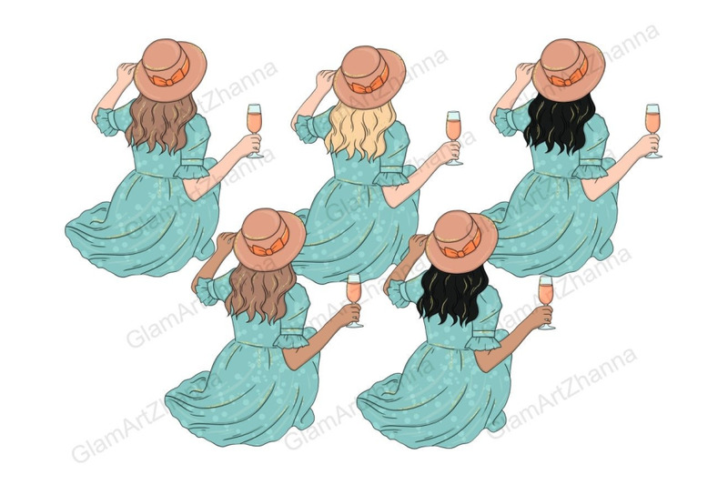 glamping-girls-clipart