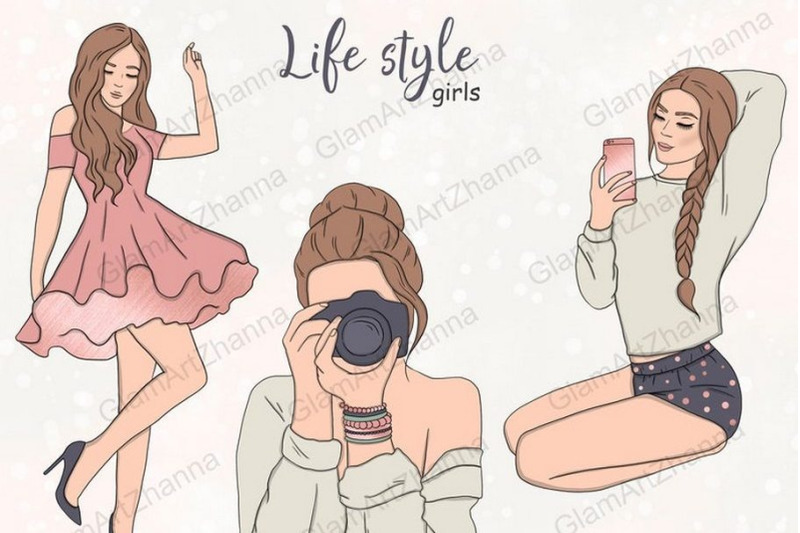 lifestyle-girls-clipart