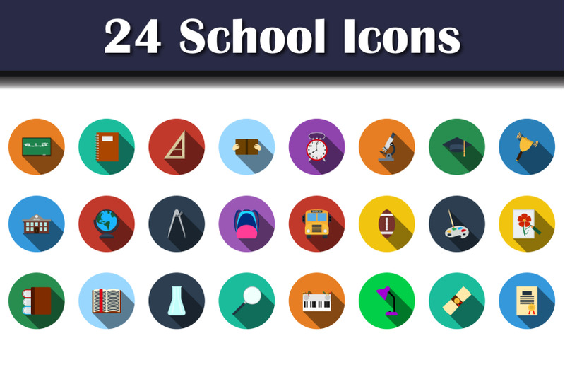 school-icon-set