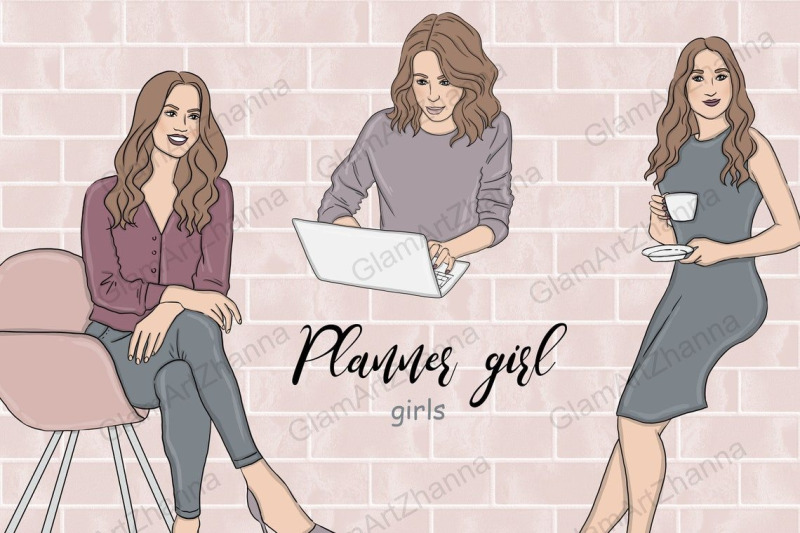 planner-girl-clipart-girls