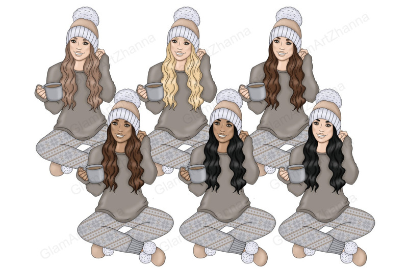 warm-winter-girls-clipart