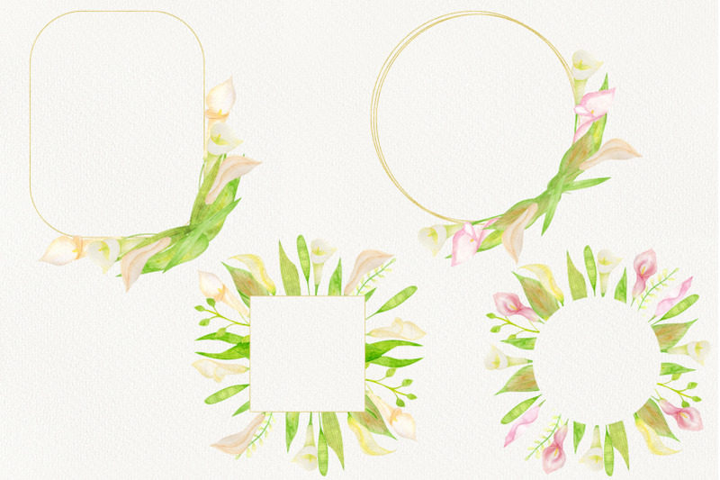 watercolor-calla-lily-wreath-and-frame
