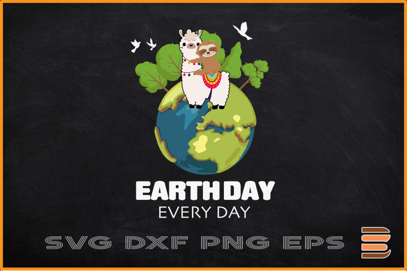 earth-day-everyday-llama-sloth-earth-day