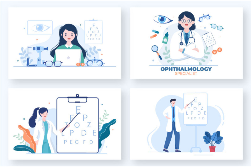 14-ophthalmology-eyes-flat-design-illustration