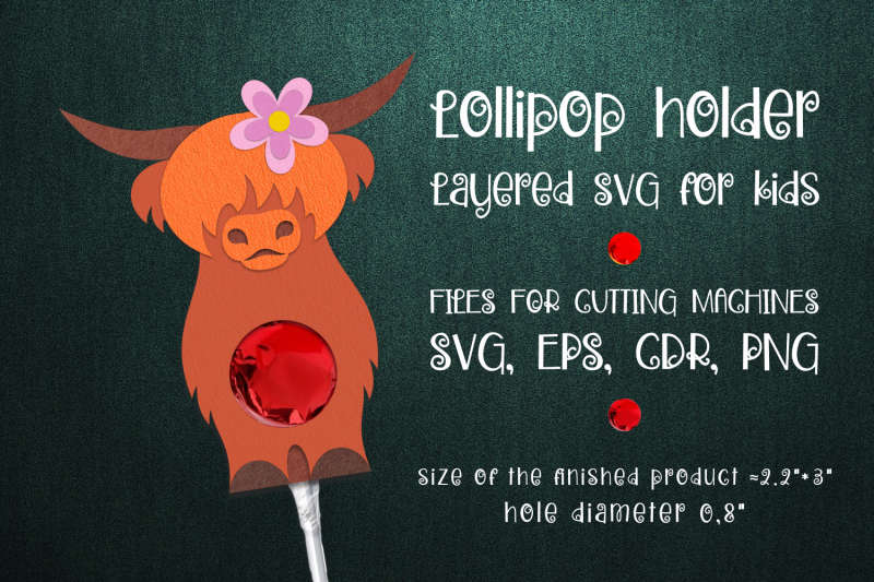 scottish-highland-cow-lollipop-holder-template