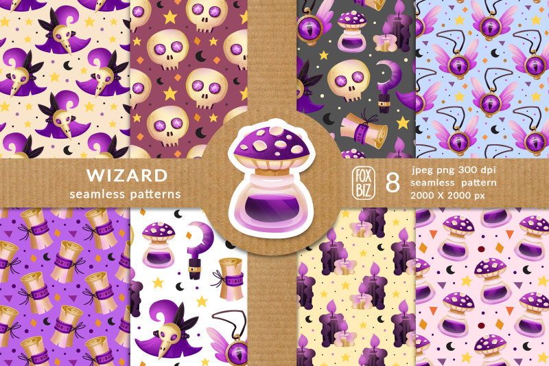 cute-wizard-elements-seamless-patterns