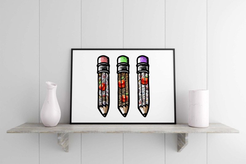 pencil-apple-teacher-sublimation