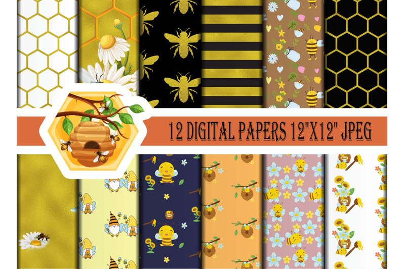 honey-bee-pattern-sublimation