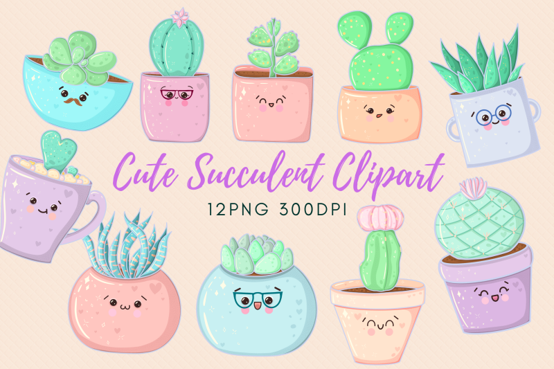 kawaii-succulent-cactus-clipart-illustration