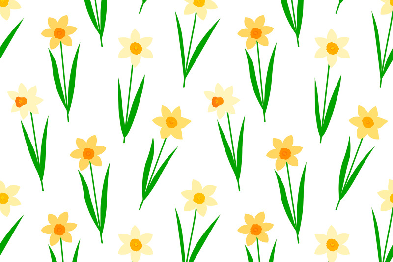 daffodils-pattern-spring-flowers-pattern-daffodils-background