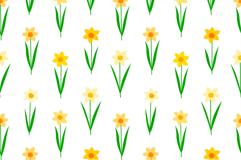 daffodils-pattern-spring-flowers-pattern-daffodils-background