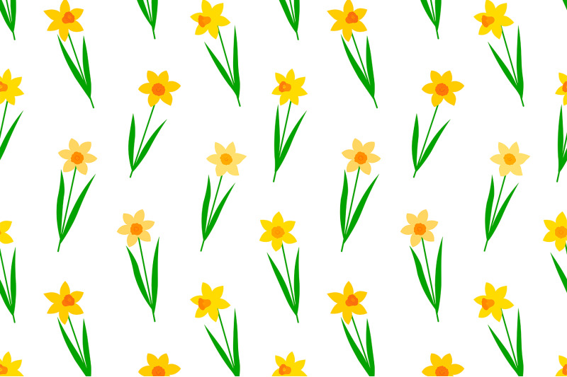 daffodils-pattern-spring-flowers-pattern-daffodils-background