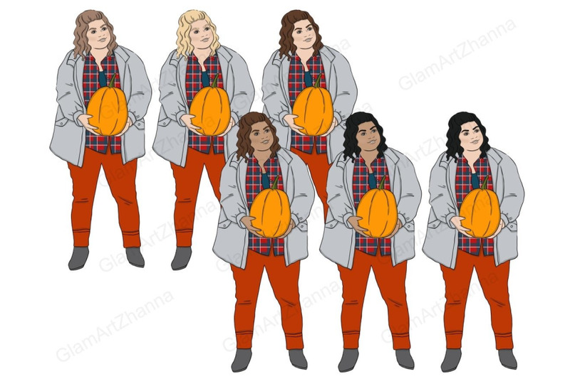 pumpkin-girls-clipart