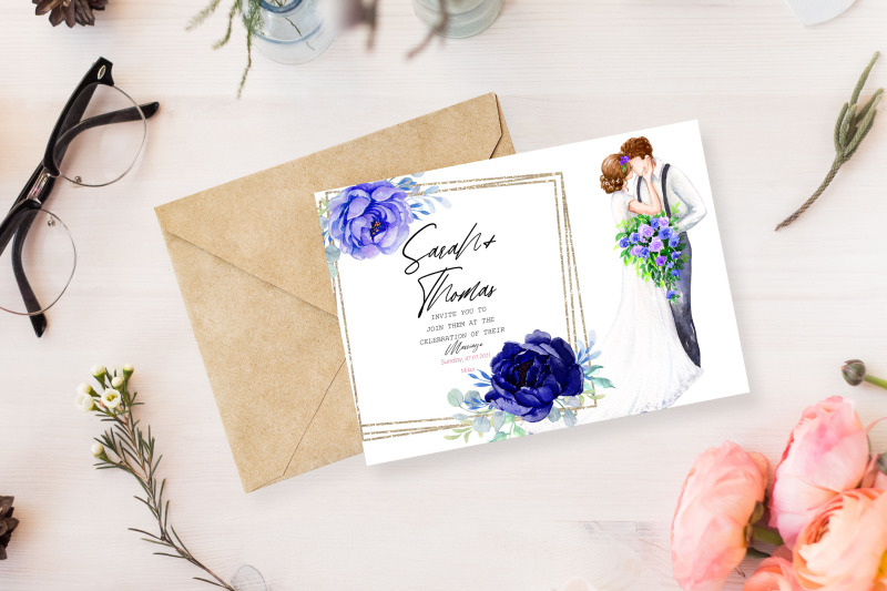 blue-floral-frame-clipart-watercolor-navy-blue-flowers-png