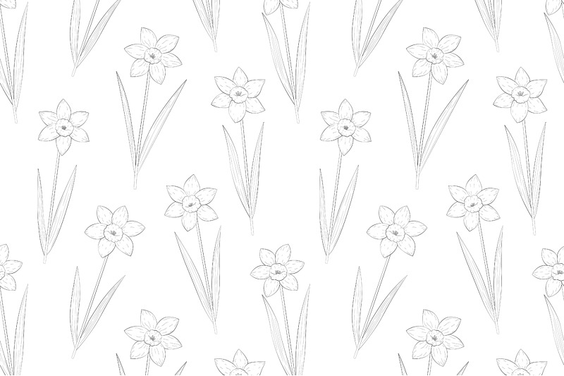 daffodils-coloring-pattern-daffodils-graphics-pattern