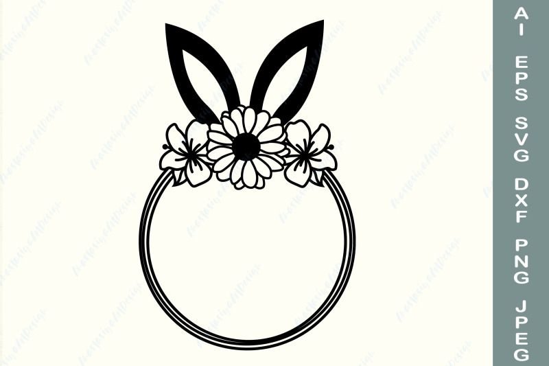 easter-wreath-with-bunny-ears-and-flower-svg-circle-monogram-cut-file