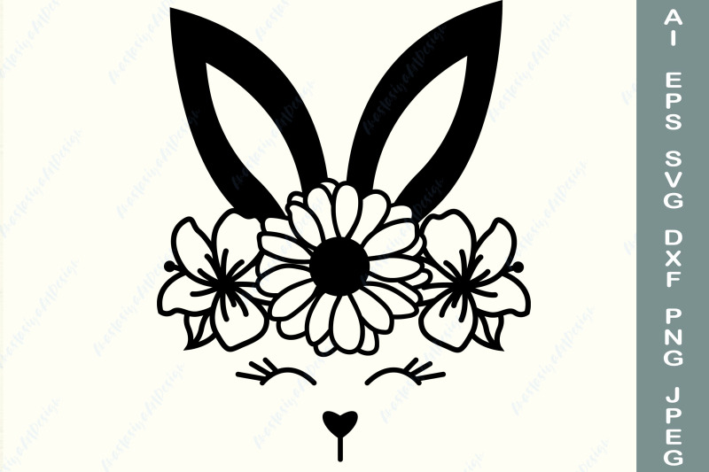 cute-bunny-face-with-flower-svg-easter-bunny-ears-svg