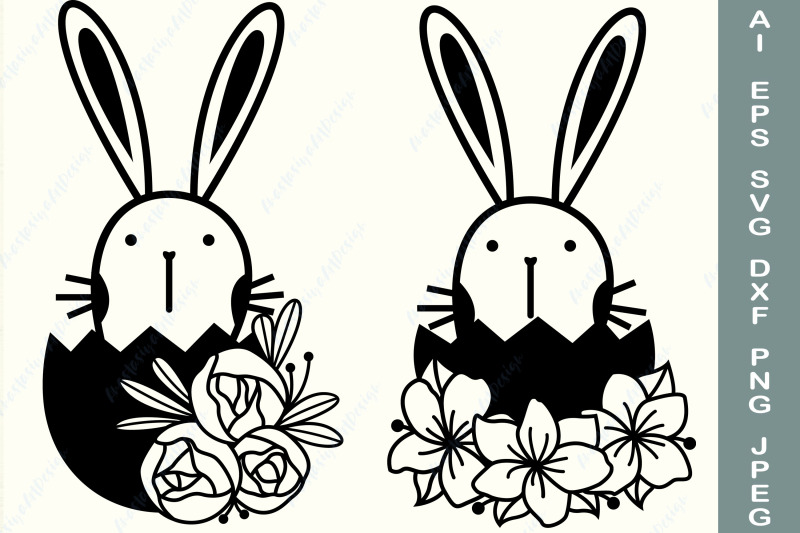 cute-easter-bunny-with-flower-svg-floral-easter-egg-monogram-svg