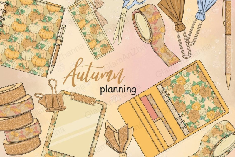 autumn-planning-collection-clipart