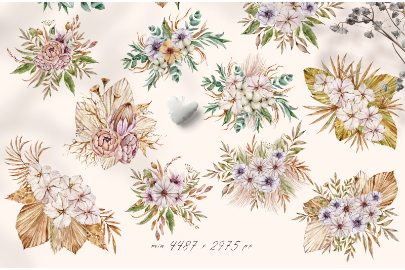 watercolor-boho-wedding-floral-bouquets-clipart-19-png-file