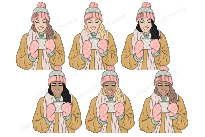 sweet-christmas-girls-clipart