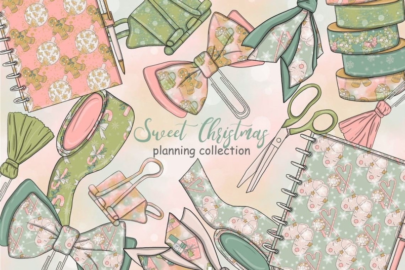 sweet-christmas-planning-collection-clipart