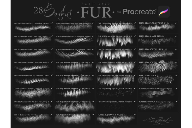 realistic-fur-28-brushes-for-procreate