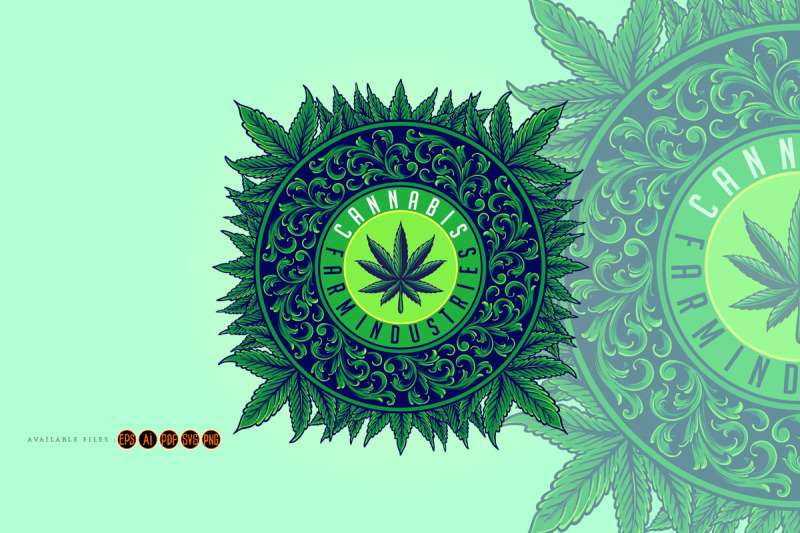 luxury-weed-leaf-mandala-ornament-svg