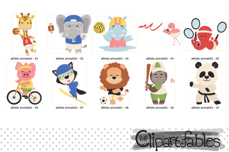 athlete-animals-clipart-sport-clip-art