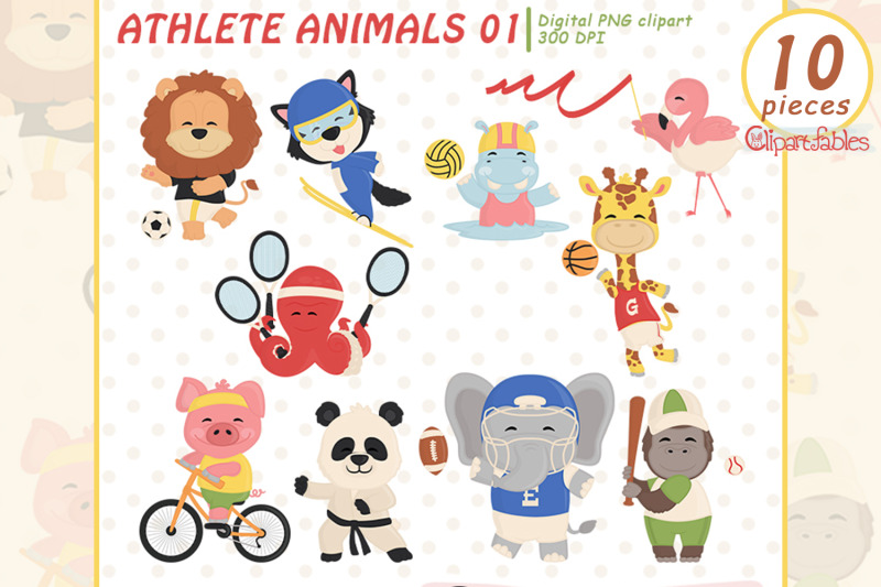 athlete-animals-clipart-sport-clip-art