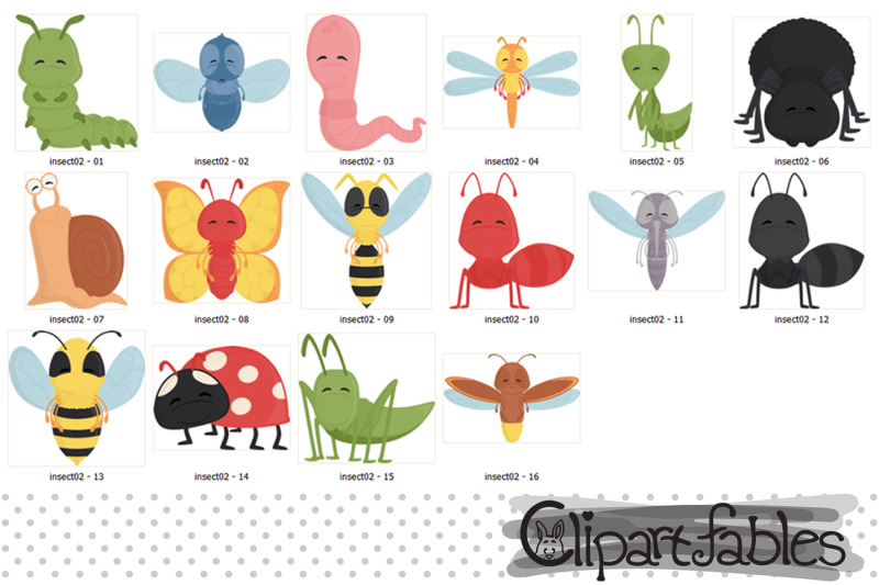 cute-insect-clipart-beetle-bug-clip-art-set