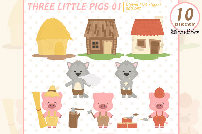 three-little-pigs-clipart-children-039-s-story