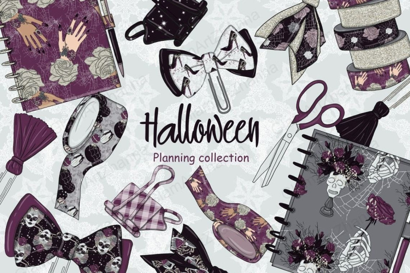 halloween-planning-collection-clipart