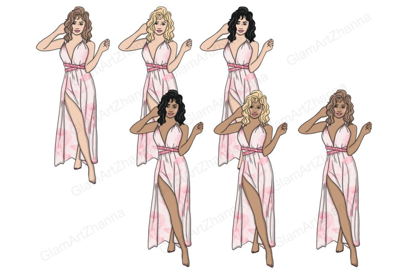 pink-dreams-girls-clipart