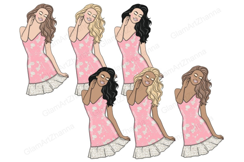 pink-dreams-girls-clipart