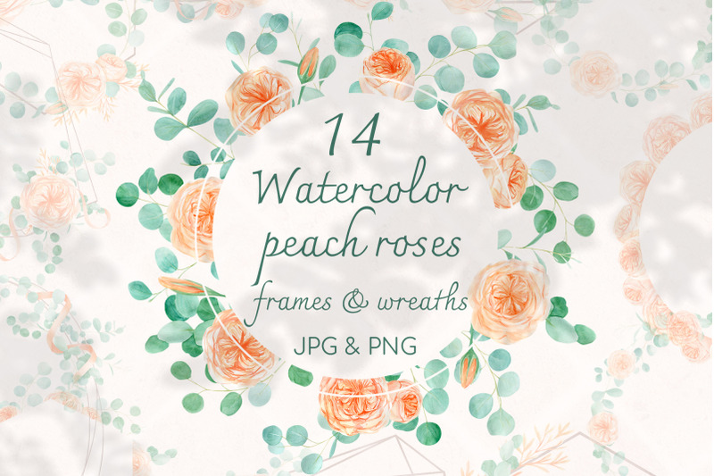 watercolor-rose-frame-and-wreath-clipart