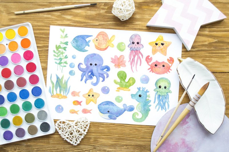 watercolor-underwater-clipart