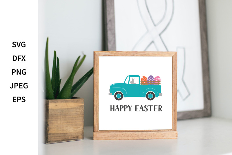 easter-retro-truck-with-eggs-svg