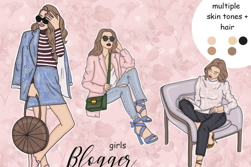 blogger-girls-clipart