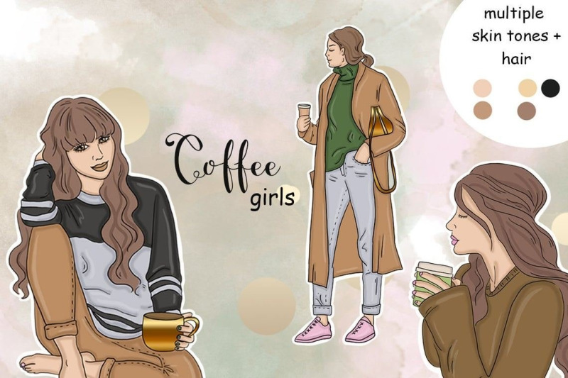 coffee-girls-clipart