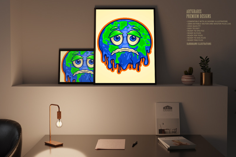 happy-earth-day-melted-globe-illustrations