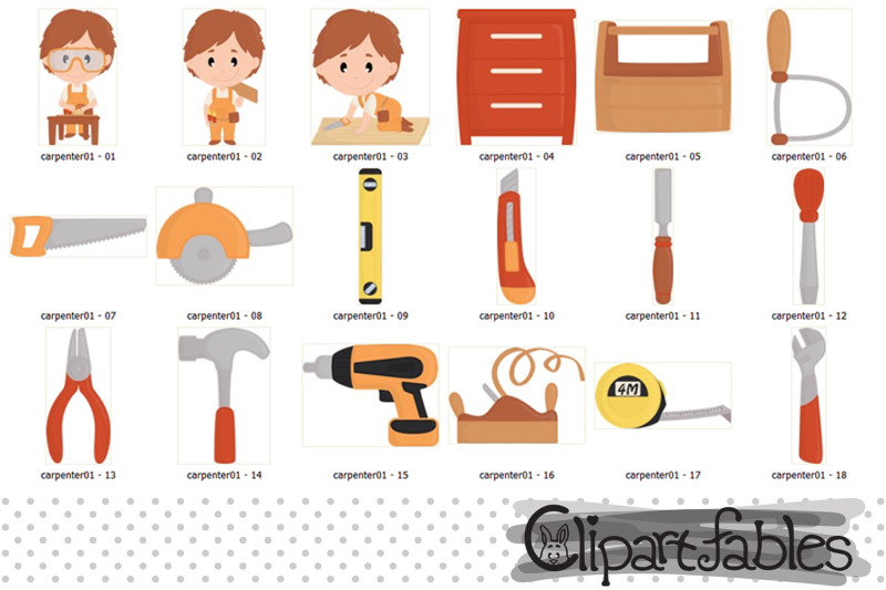 carpenter-clipart-carpentry-clip-art-set